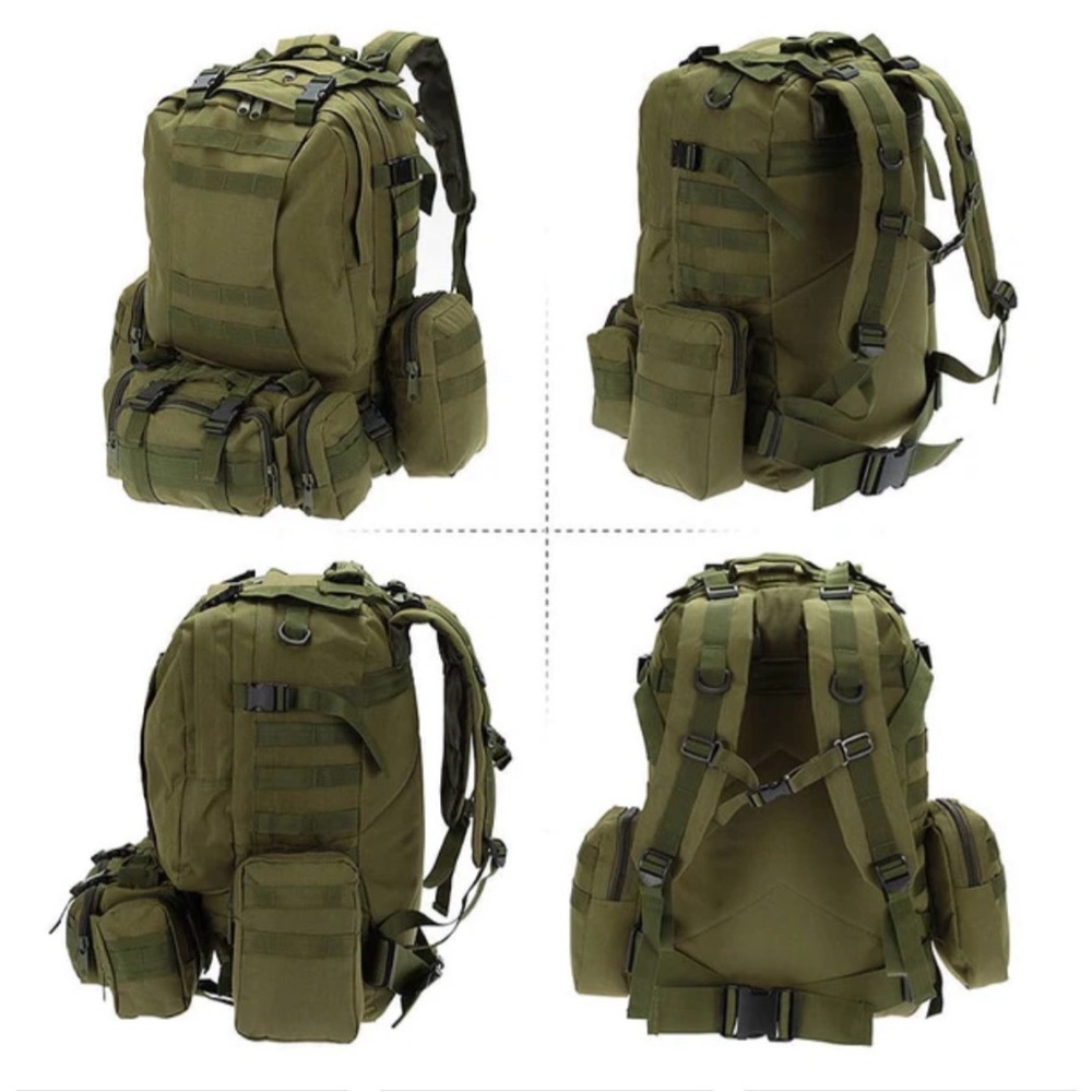 Olive Green Tactical Modular Backpack - image 2